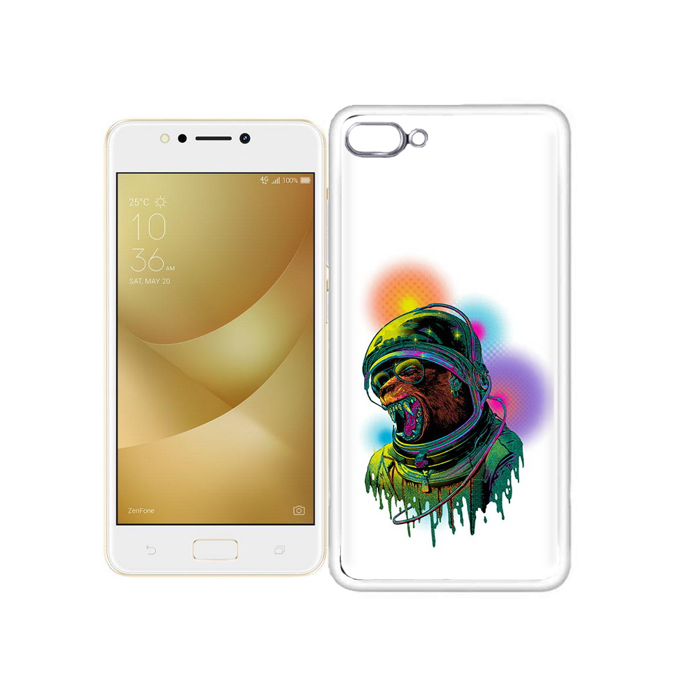 Чехол MyPads Tocco для Asus ZenFone 4 Max медведь космонавт