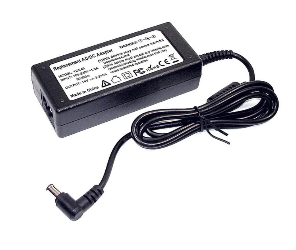 

Блок питания для монитора и телевизора LCD 14V 3.215A 45W (6.5x4.4mm)