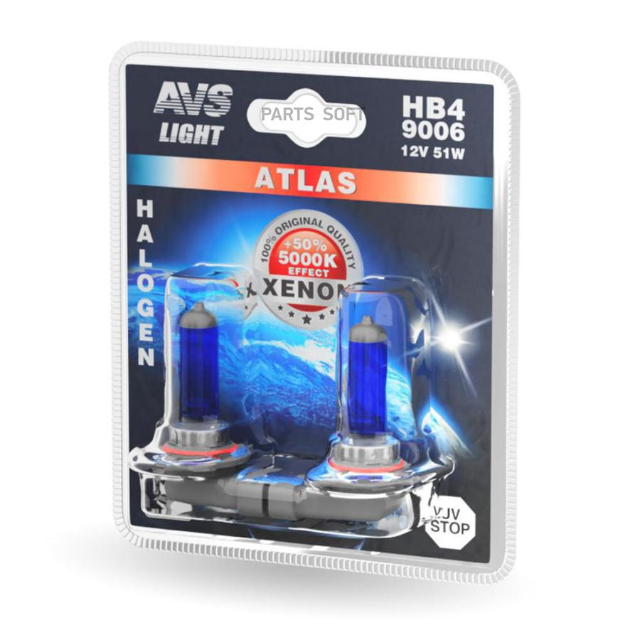 

Лампа 12 В Hb4 55 Вт 5000к Галогенная 2 Шт. Atlas Avs AVS арт. A78573S