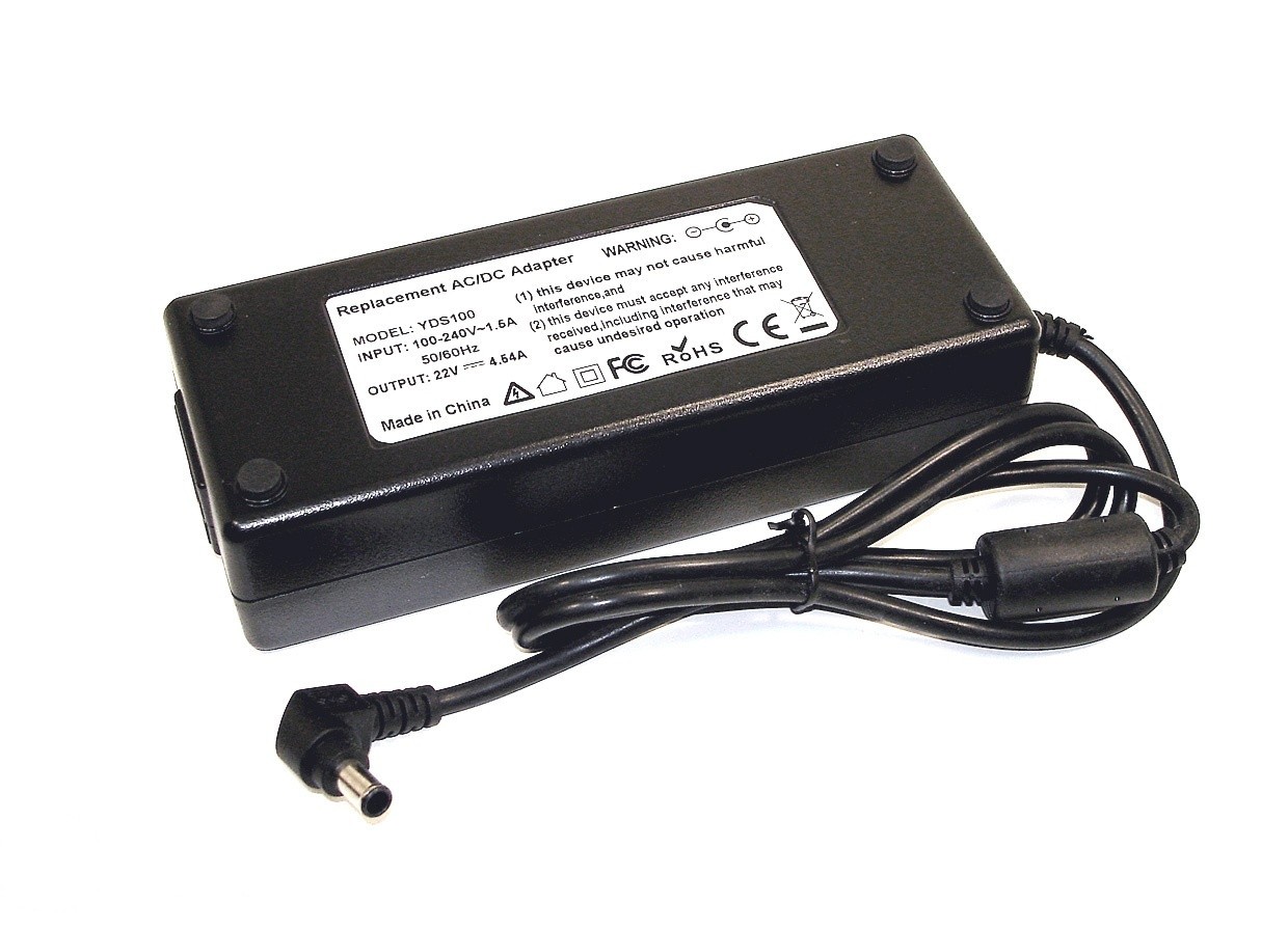 

Блок питания для монитора и телевизора LCD 22V 4.54A 100W (6.5x4.4mm)
