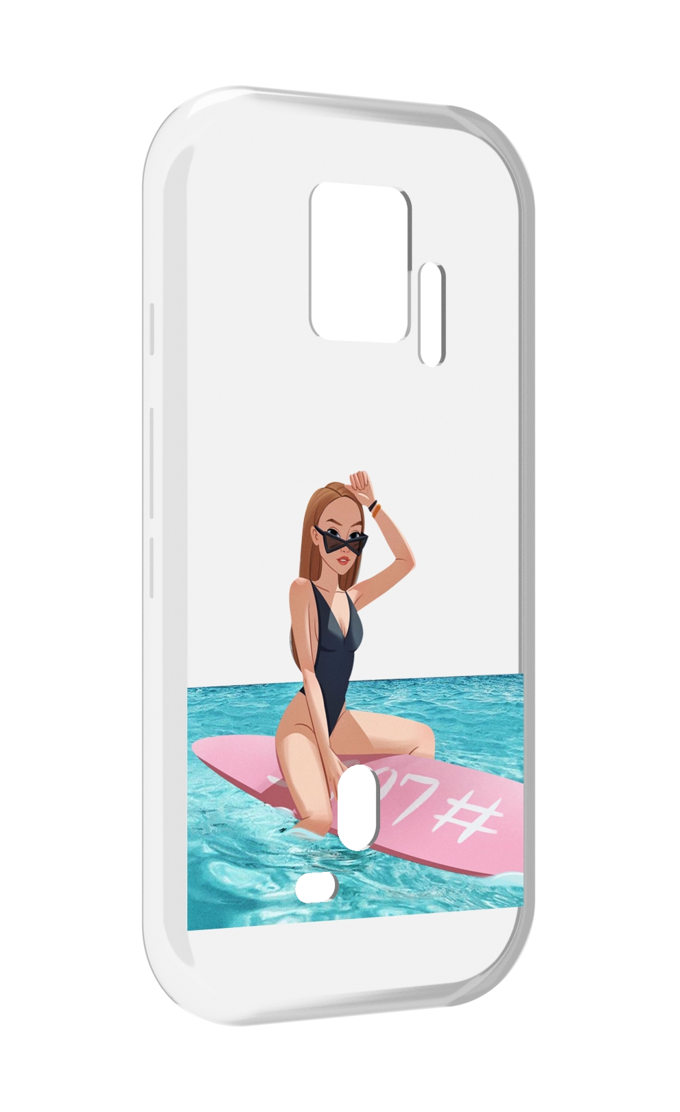

Чехол MyPads девушка-на-серфе женский для ZTE Nubia Red Magic 7S Pro, Прозрачный, Tocco