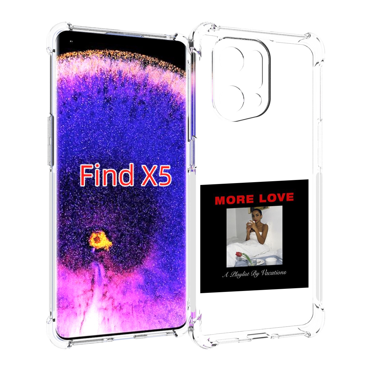 

Чехол MyPads Drake & Sade - More Love для Oppo Find X5, Прозрачный, Tocco