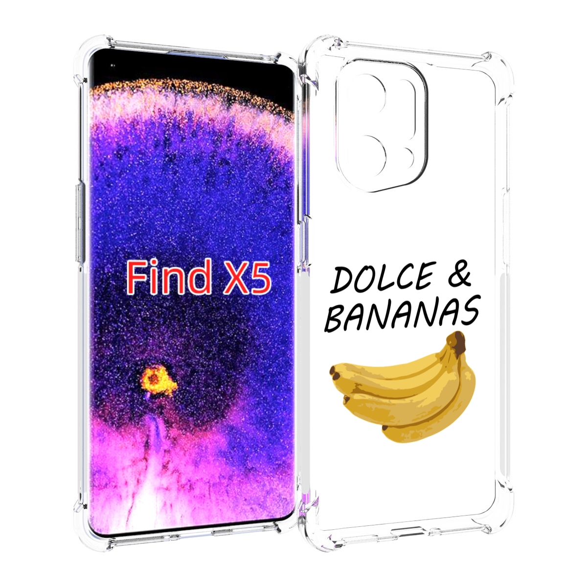 

Чехол MyPads Dolce банан для Oppo Find X5, Прозрачный, Tocco