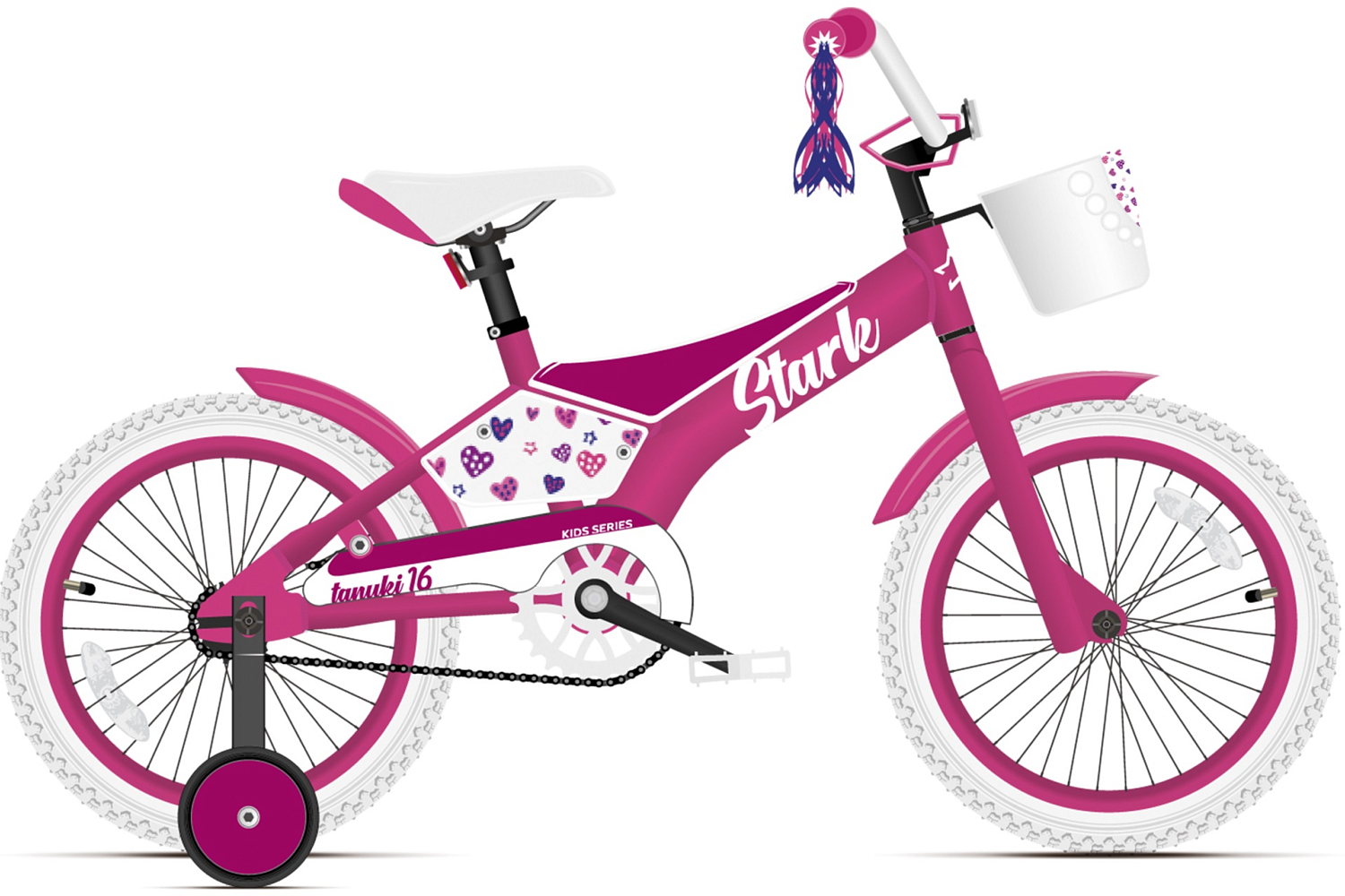 

Велосипед Stark Tanuki 16 Girl, год 2021, цвет Розовый-Фиолетовый