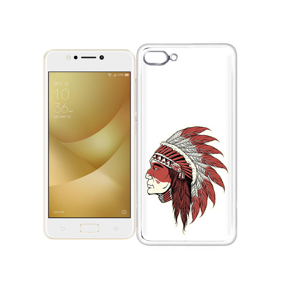 Чехол MyPads Tocco для Asus ZenFone 4 Max красный индеец