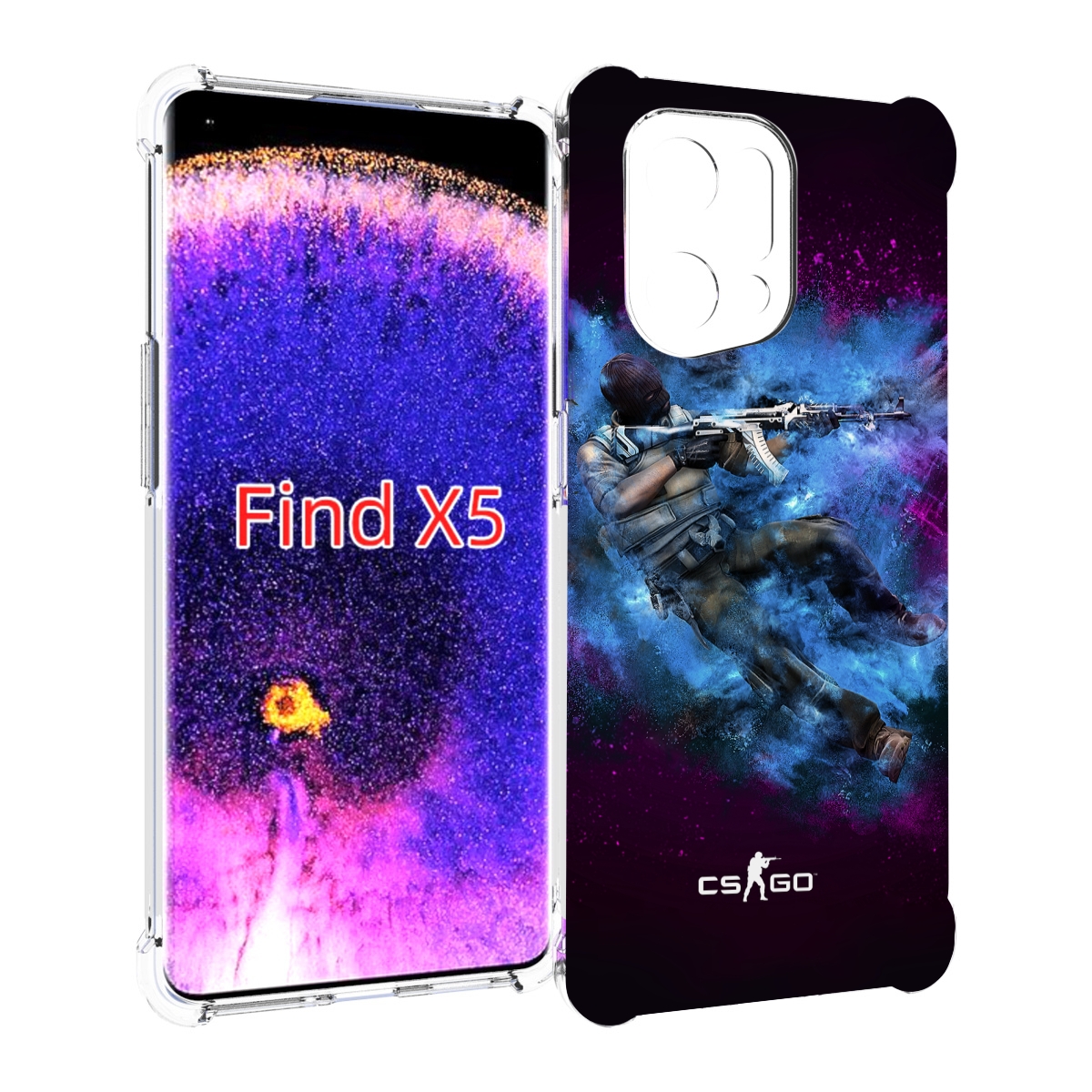 

Чехол MyPads CS-go-террорист для Oppo Find X5, Прозрачный, Tocco