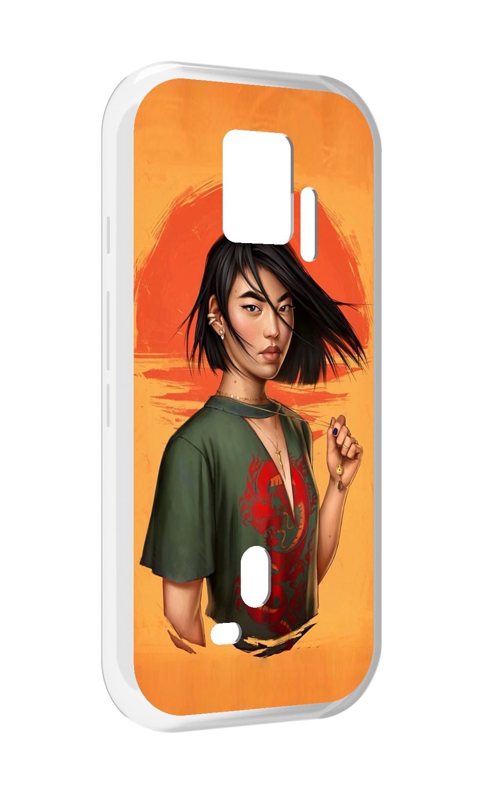 

Чехол MyPads девушка-в-оранжевом-фоне женский для ZTE Nubia Red Magic 7S Pro, Прозрачный, Tocco