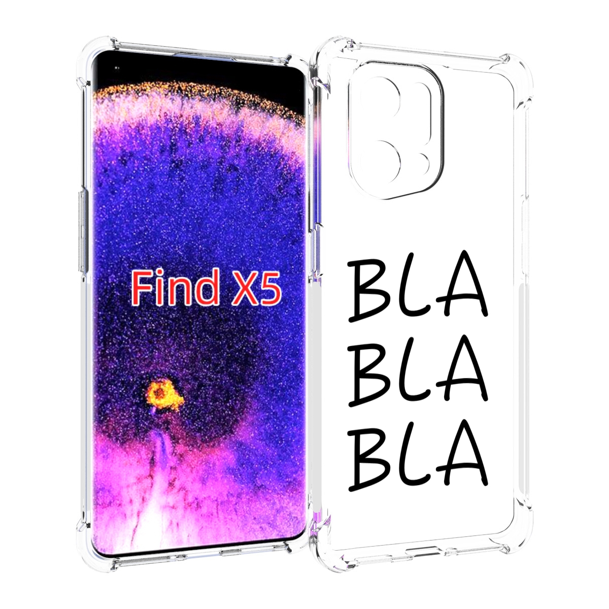 

Чехол MyPads Bla-Bla для Oppo Find X5, Прозрачный, Tocco