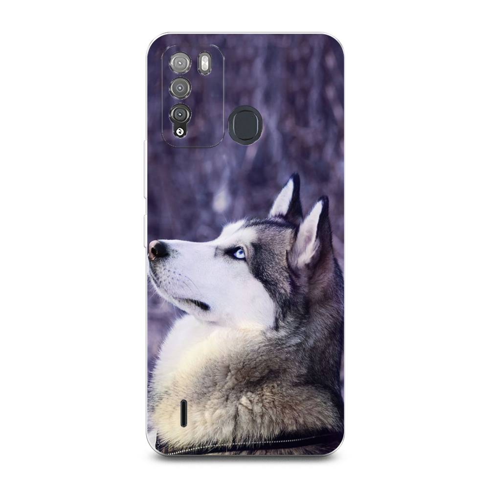 

Чехол для Itel Vision 1 Pro "Хаски 1", Фиолетовый;белый, 3200350-1