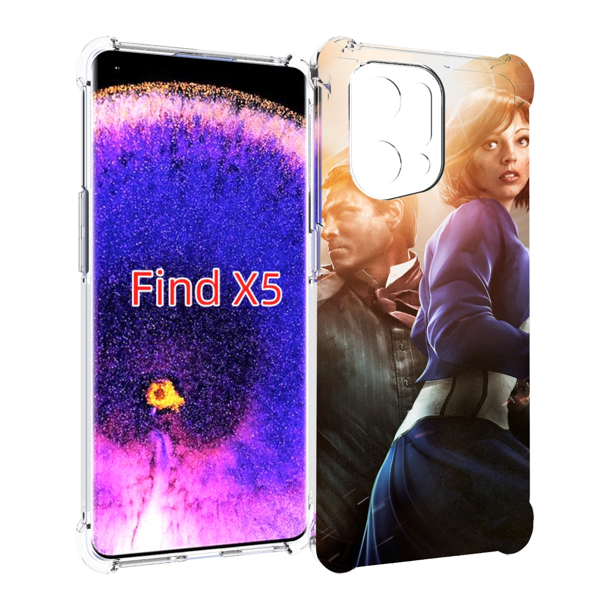 

Чехол MyPads Bioshock Infinite для Oppo Find X5, Прозрачный, Tocco