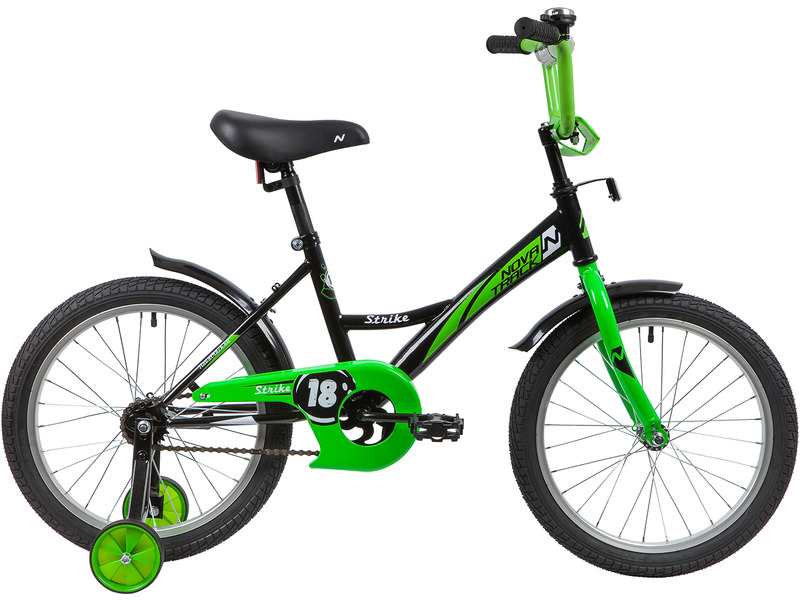 Купить Велосипед Novatrack Strike 18, год 2020, цвет Черный- Зеленый,