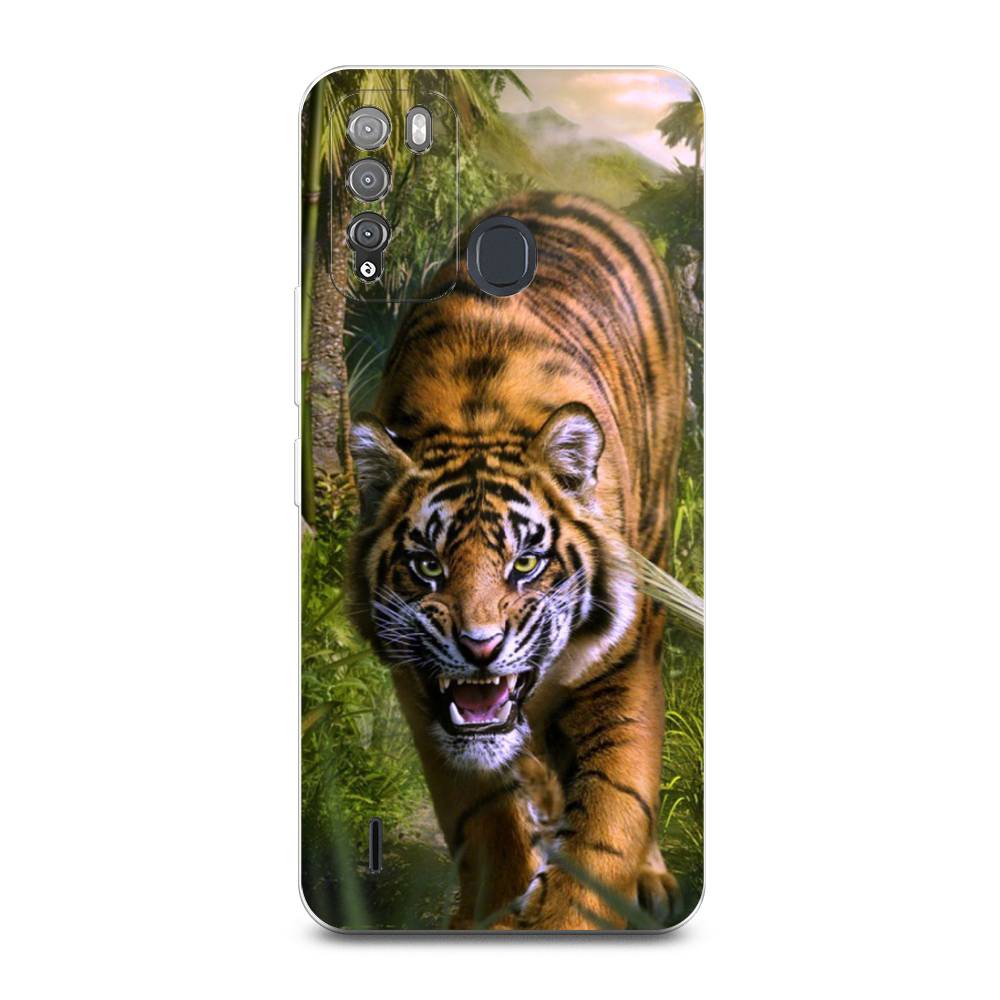 

Чехол для Itel Vision 1 Pro "Тигр в джунглях 2", Оранжевый;зеленый, 3200350-1