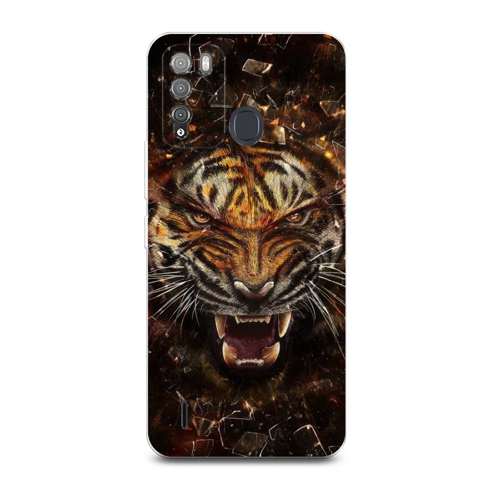 

Чехол для Itel Vision 1 Pro "Тигр осколки", Оранжевый;серый;черный, 3200350-1