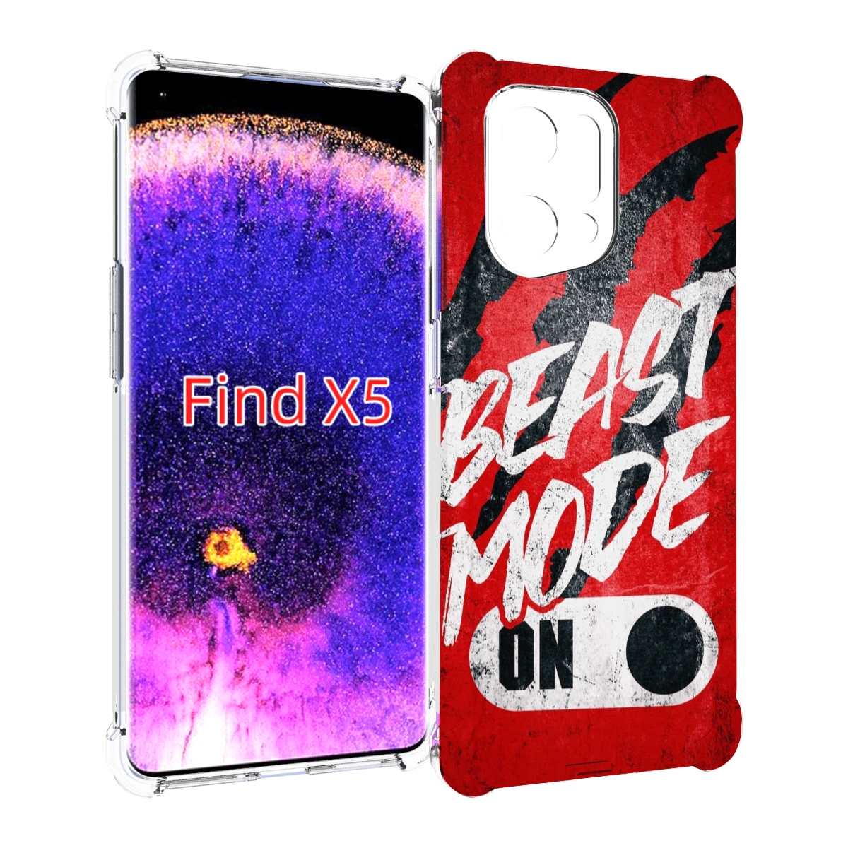 

Чехол MyPads BEAST inside You для Oppo Find X5, Прозрачный, Tocco
