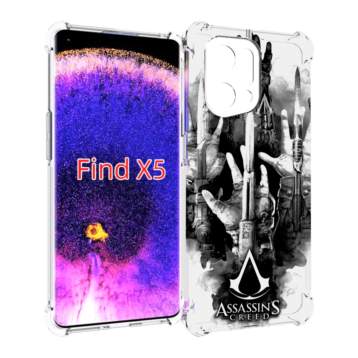 

Чехол MyPads Assassin's Creed скрытый клинок для Oppo Find X5, Прозрачный, Tocco