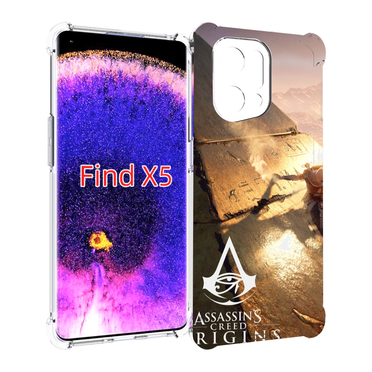 

Чехол MyPads Assassin's Creed Origins для Oppo Find X5, Прозрачный, Tocco