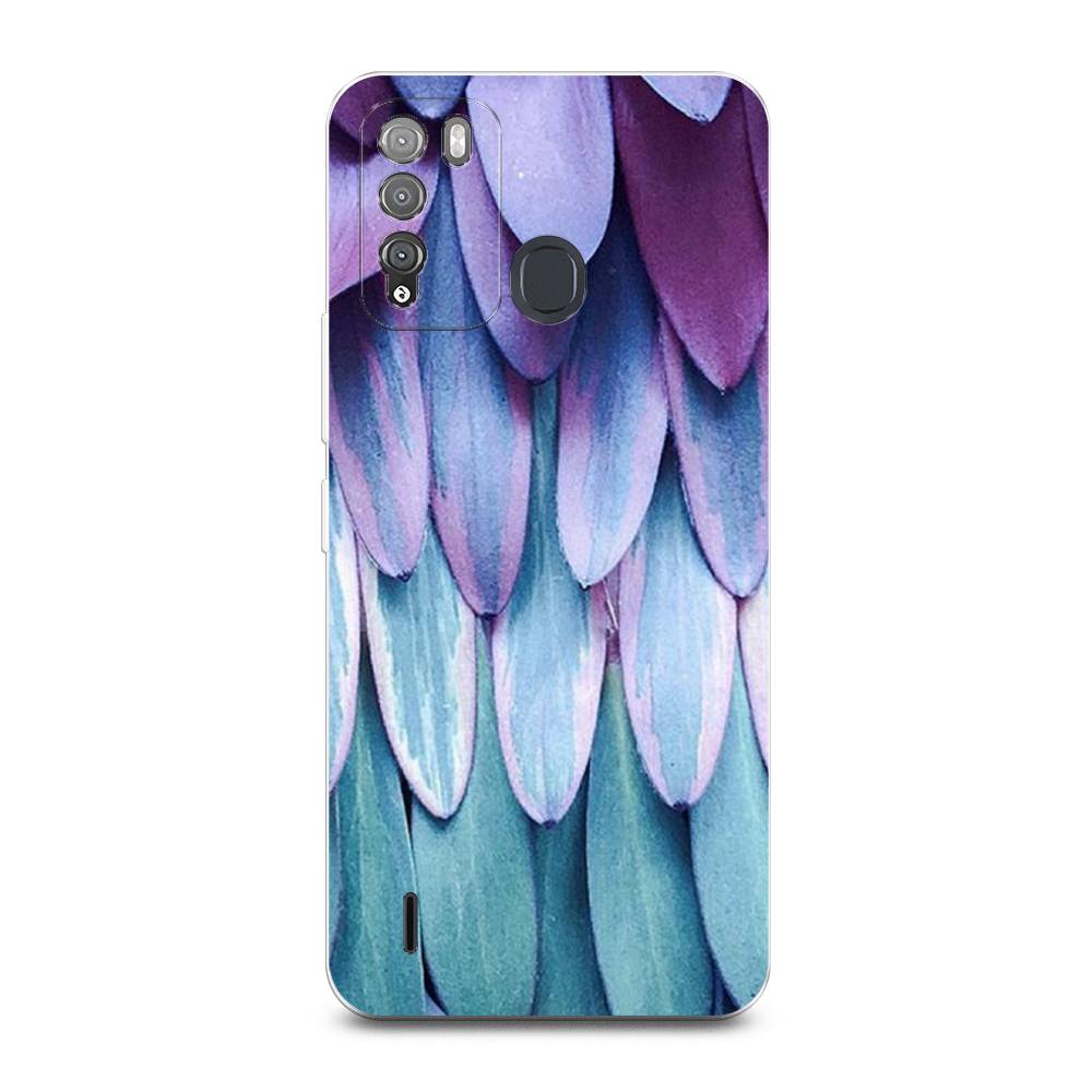 

Чехол для Itel Vision 1 Pro "Синее перо", Фиолетовый;голубой, 3200350-3