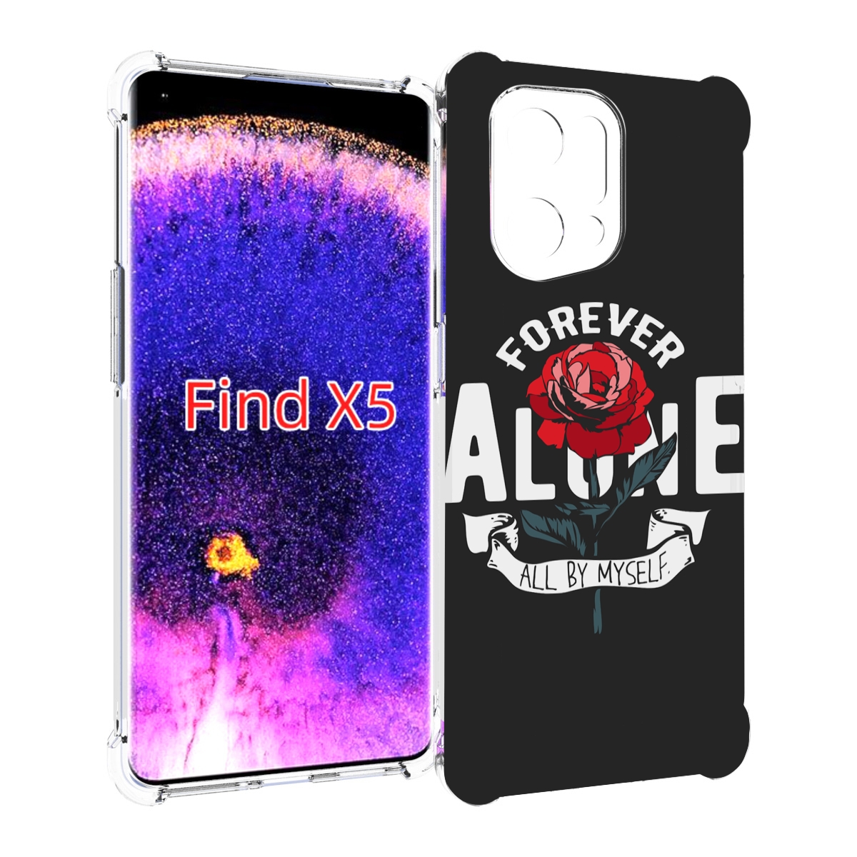

Чехол MyPads Alone для Oppo Find X5, Прозрачный, Tocco