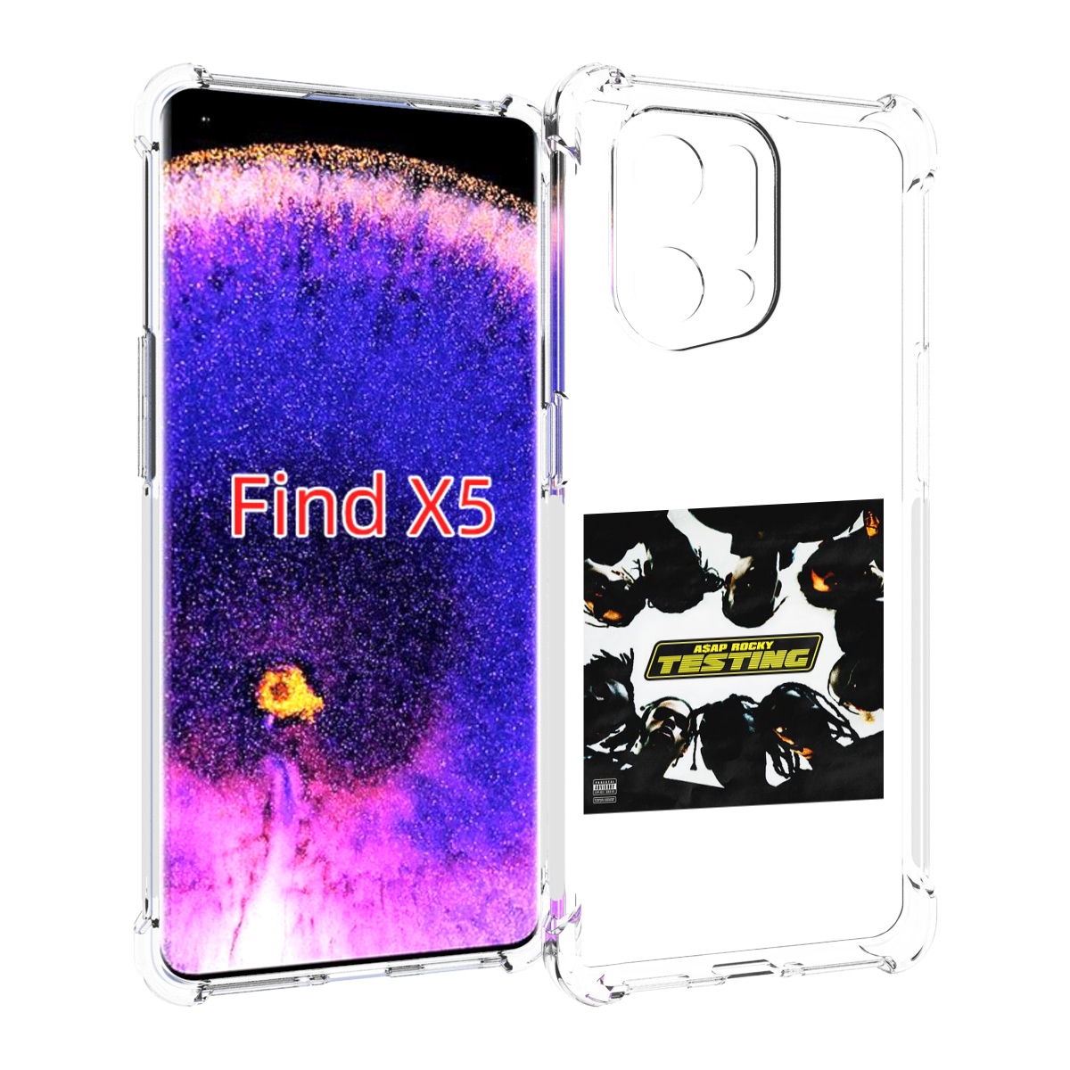 

Чехол MyPads ASAP Rocky - TESTING для Oppo Find X5, Прозрачный, Tocco
