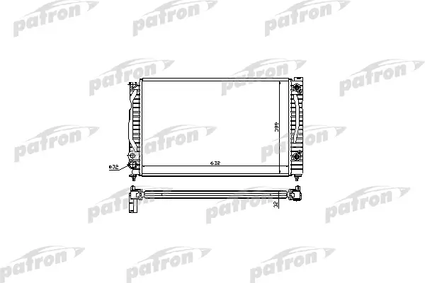 Радиатор охлаждения двигателя PATRON PRS3018