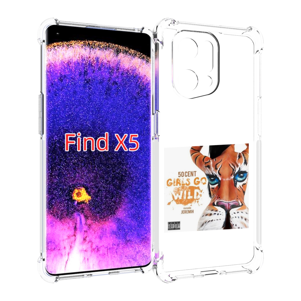 

Чехол MyPads 50 Cent Feat для Oppo Find X5, Прозрачный, Tocco