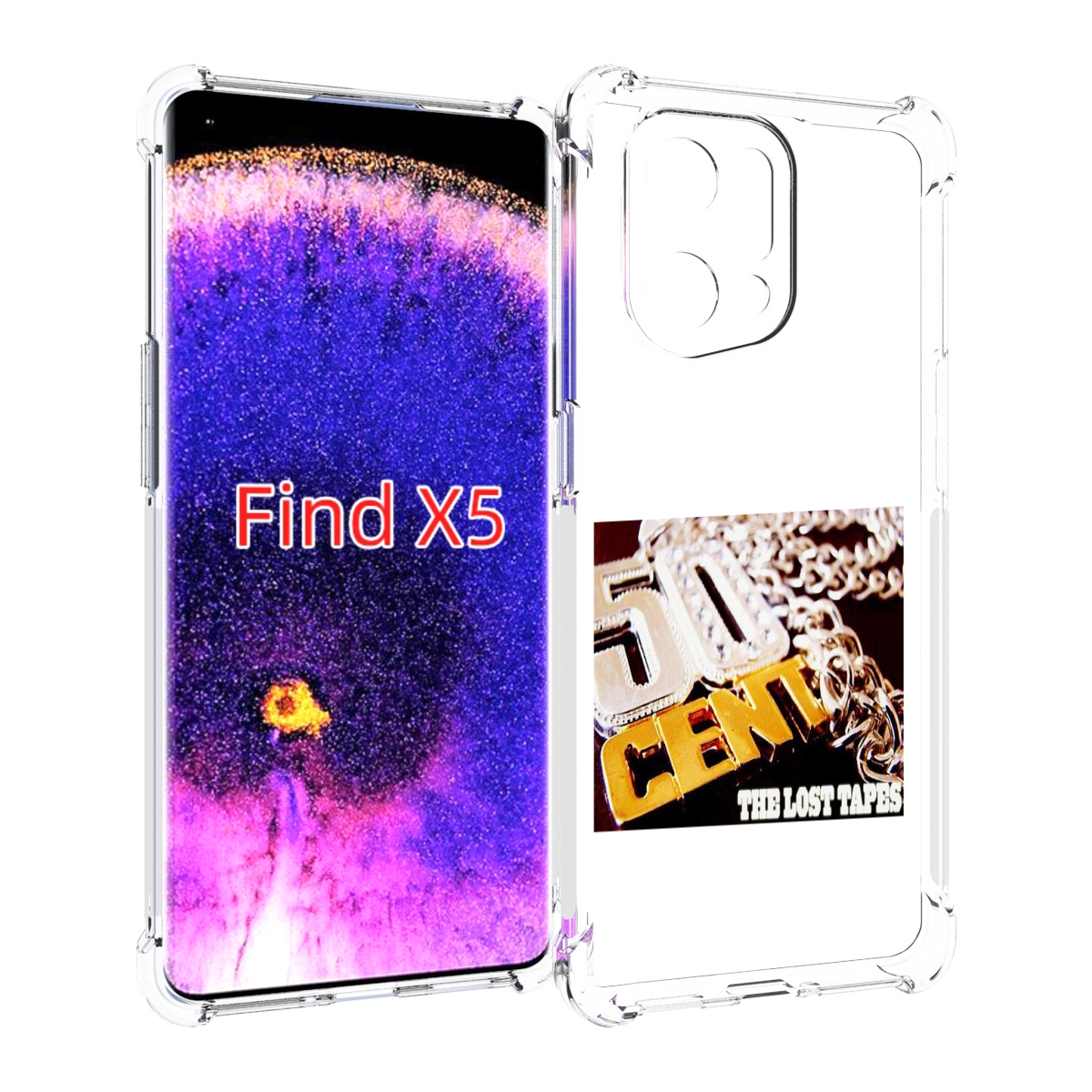 

Чехол MyPads 50 Cent - The Lost Tapes для Oppo Find X5, Прозрачный, Tocco