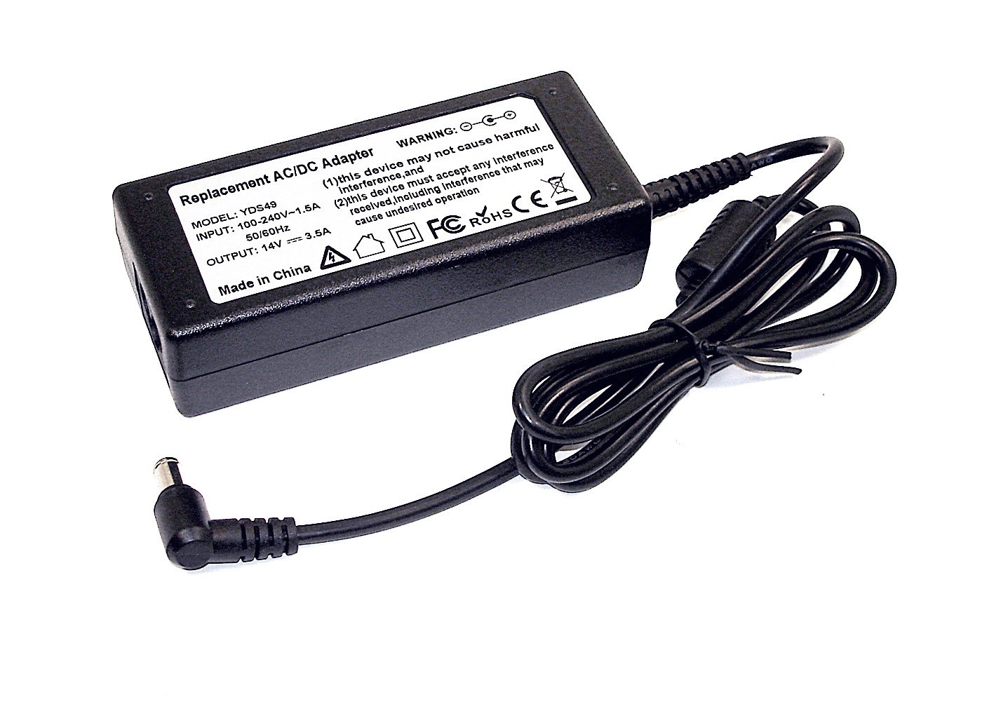 

Блок питания для монитора и телевизора LCD 14V 3.5A 49W (6.5x4.4mm)