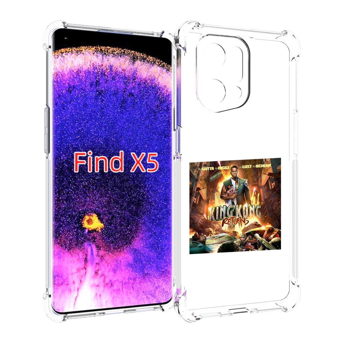 

Чехол MyPads 50 Cent - King Kong Returns для Oppo Find X5, Прозрачный, Tocco
