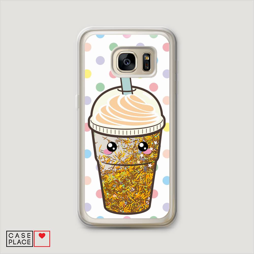 

Чехол Awog на Samsung Galaxy S6 edge "Милый стакан", Бежевый, 24490-1