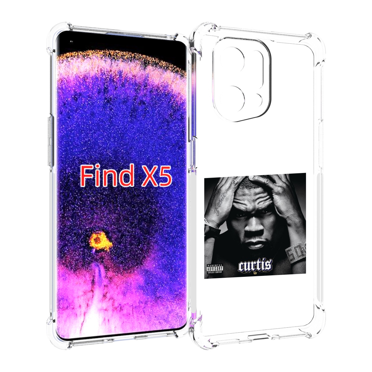 

Чехол MyPads 50 Cent - Curtis для Oppo Find X5, Прозрачный, Tocco