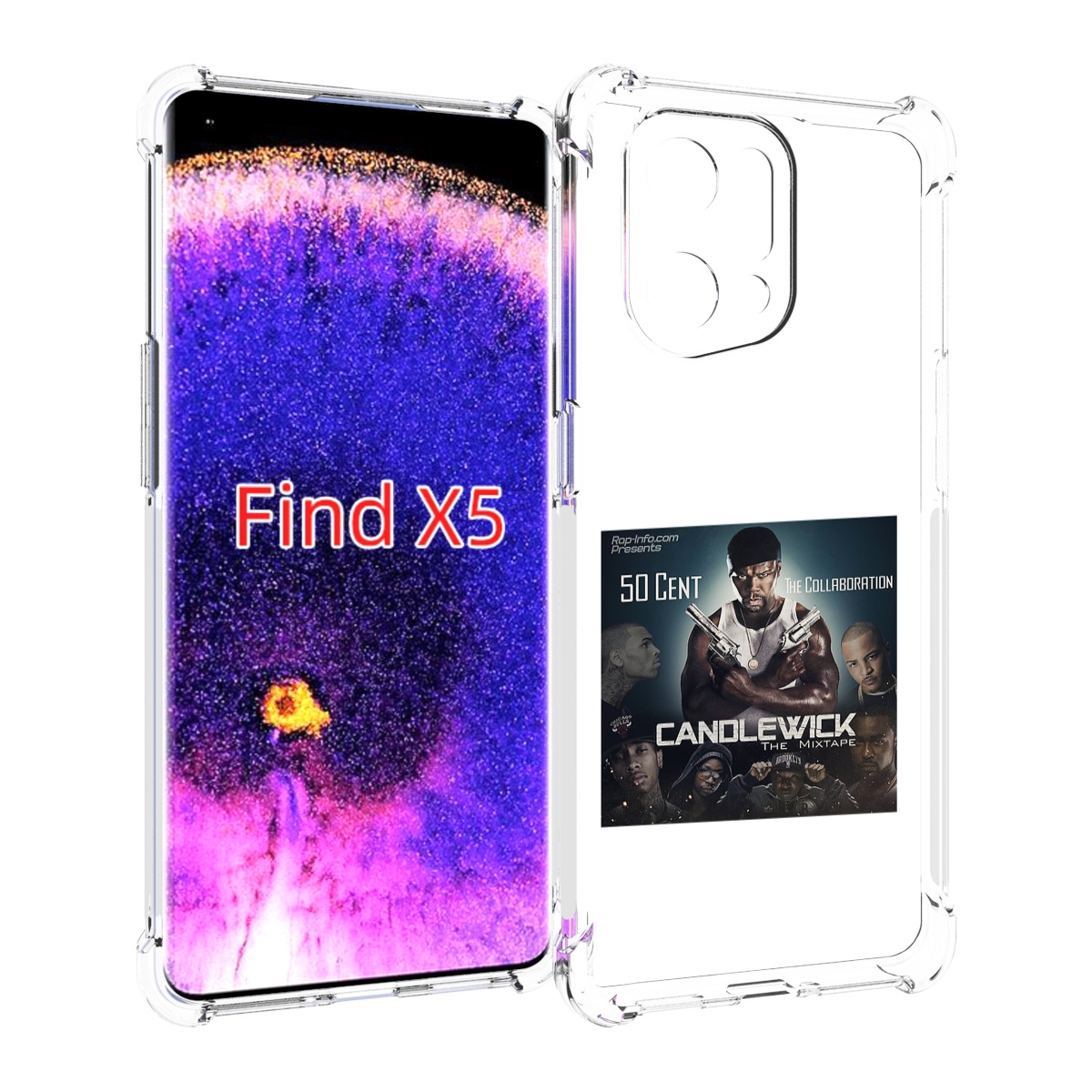 

Чехол MyPads 50 Cent - CandleWick для Oppo Find X5, Прозрачный, Tocco