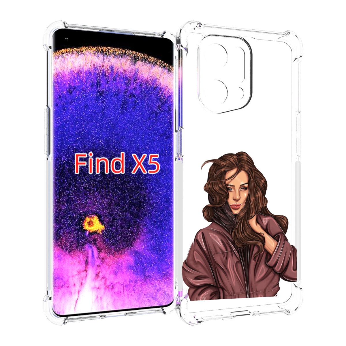 

Чехол MyPads Арт рисунок девушки для Oppo Find X5, Прозрачный, Tocco