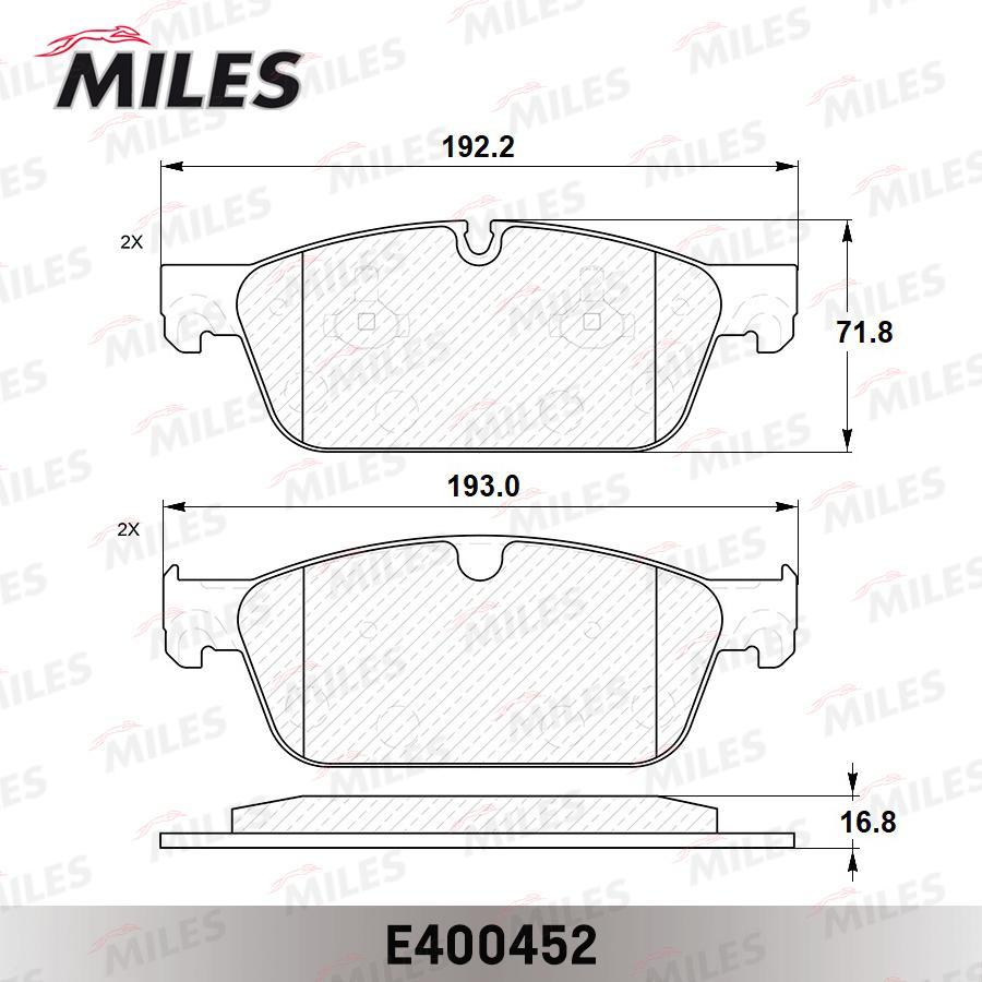 

Комплект тормозных колодок MILES E400452
