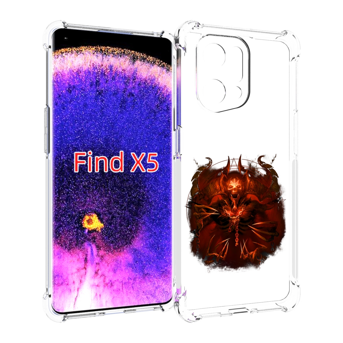 

Чехол MyPads яркий демон для Oppo Find X5, Прозрачный, Tocco