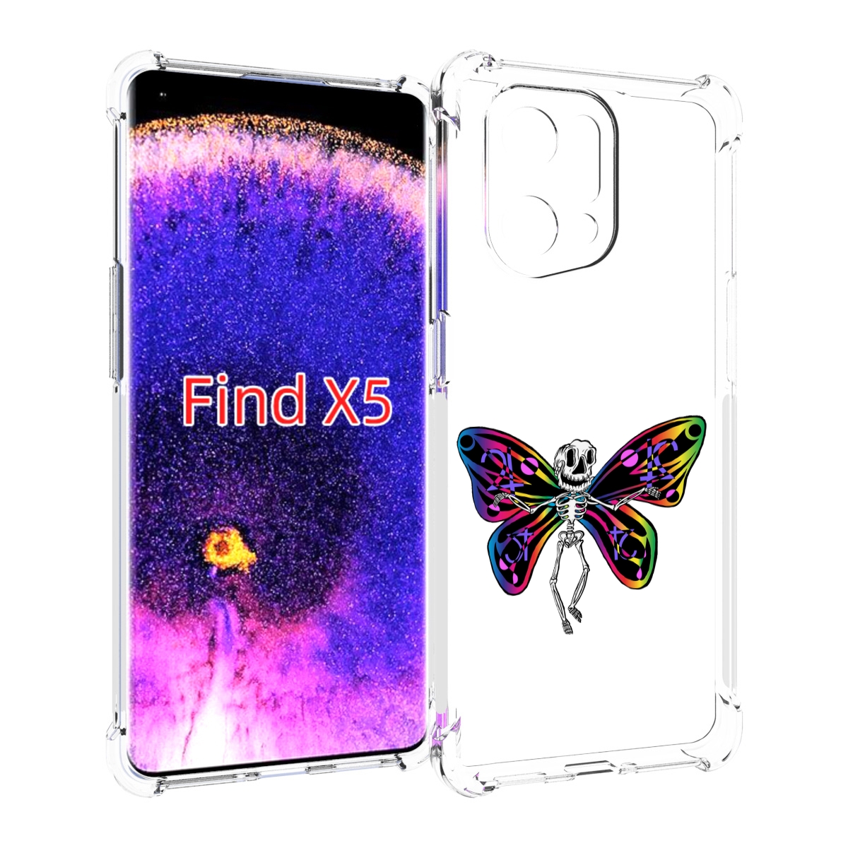 

Чехол MyPads эффект бабочки для Oppo Find X5, Прозрачный, Tocco