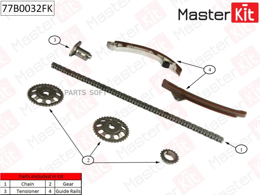 

Комплект Цепи Грм Toyota 1.4-1.8 99- MasterKit 77B0032FK