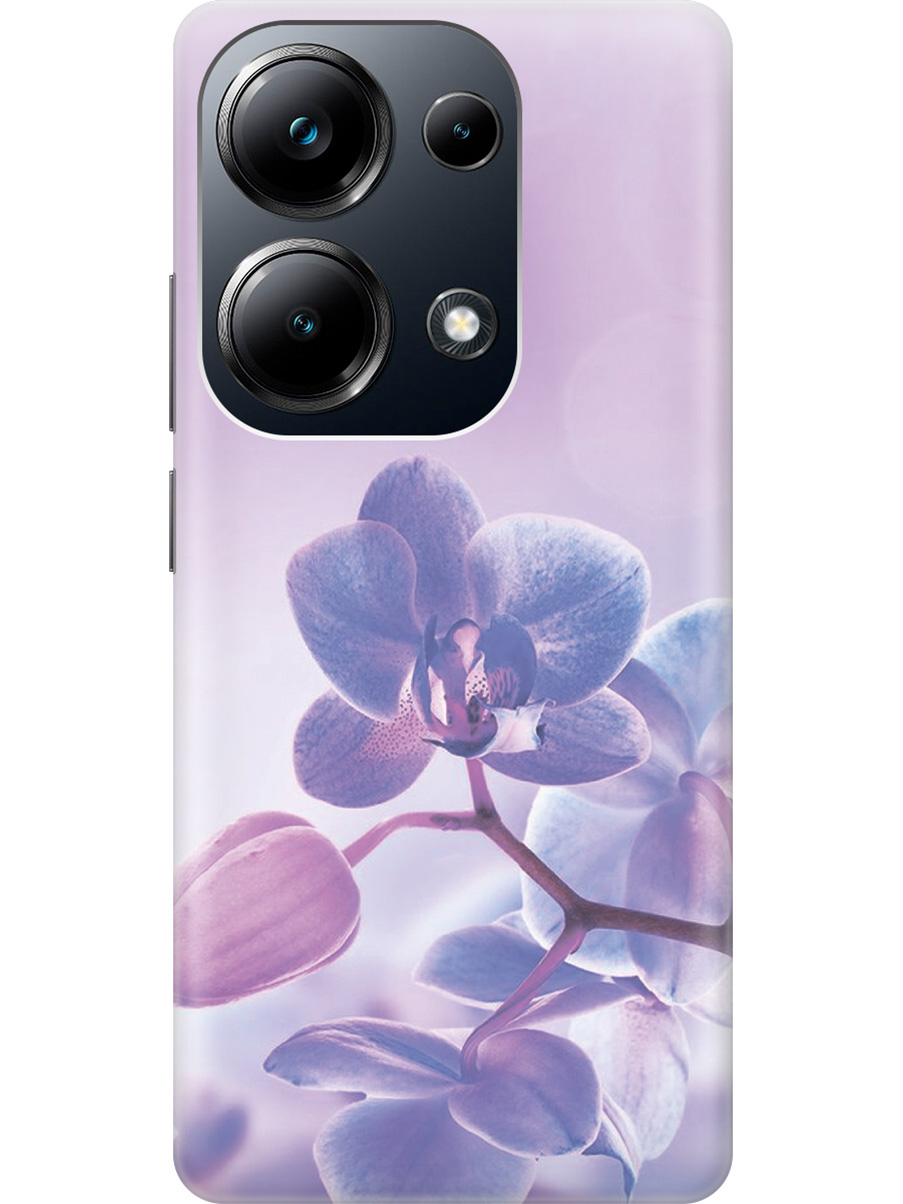 

Чехол на Xiaomi Redmi Note 13 Pro 4G / Poco M6 Pro 4G "Лиловые орхидеи", Голубой;фиолетовый, 20012096