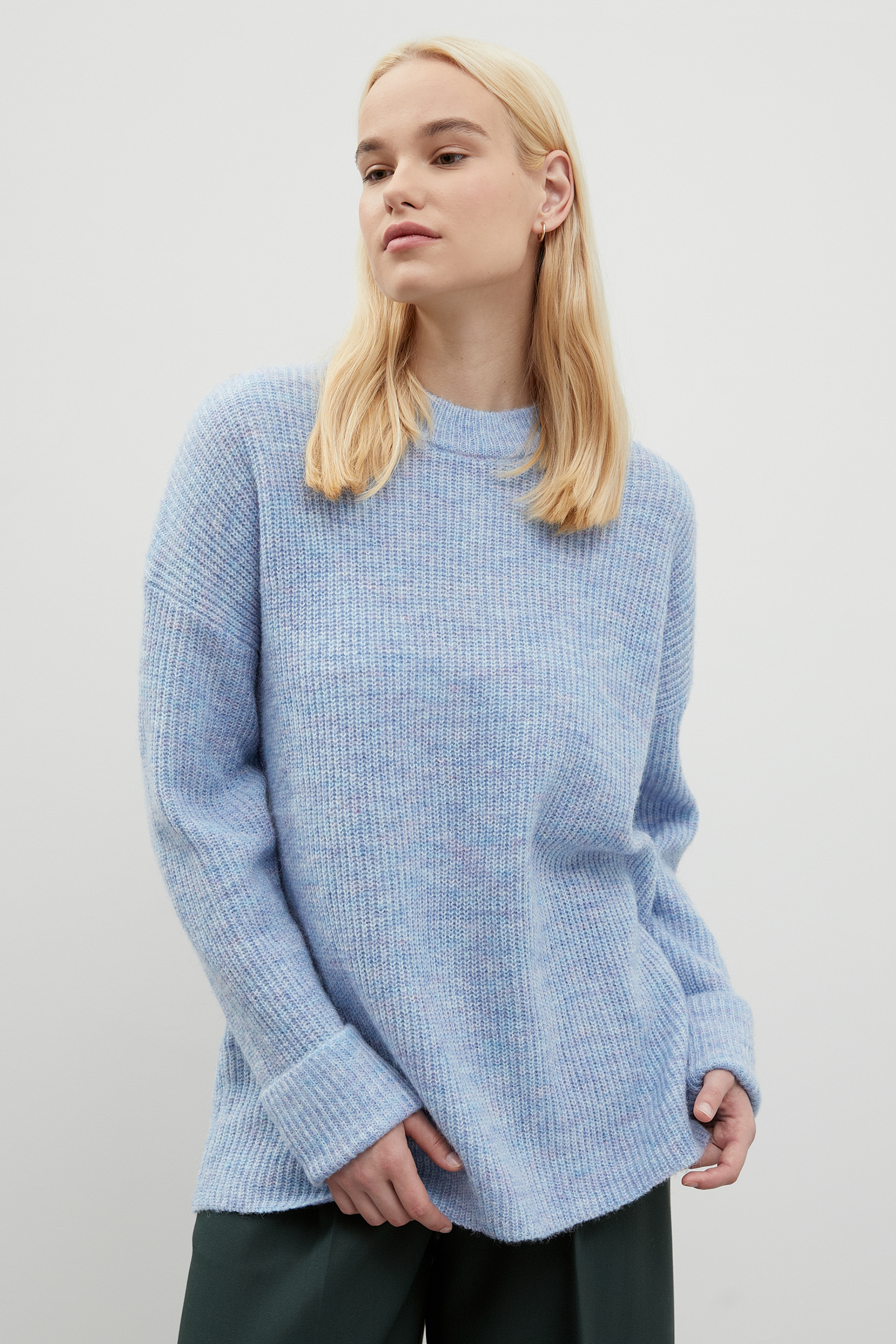 

Джемпер женский Finn Flare FWC11124 голубой M, FWC11124