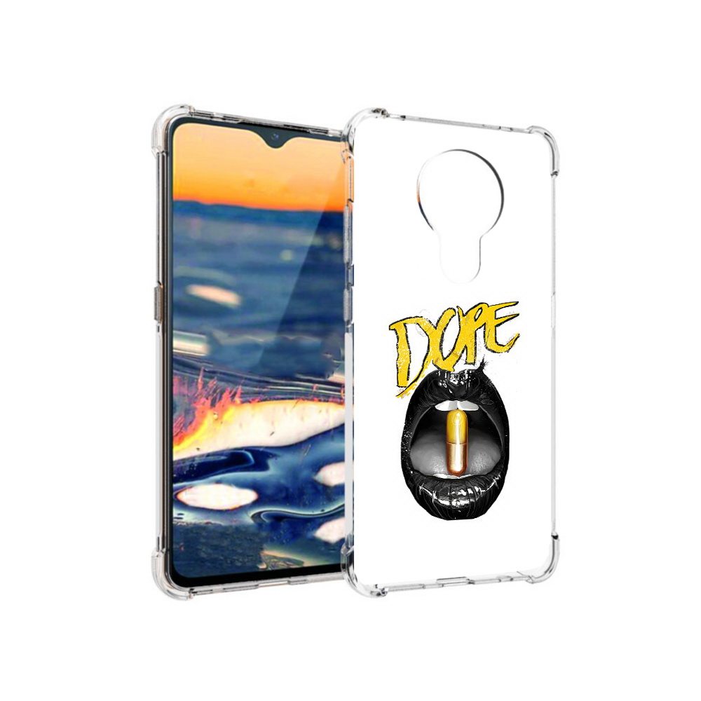 

Чехол MyPads Tocco для Nokia 5.3 губы (PT227052.106.303), Прозрачный, Tocco