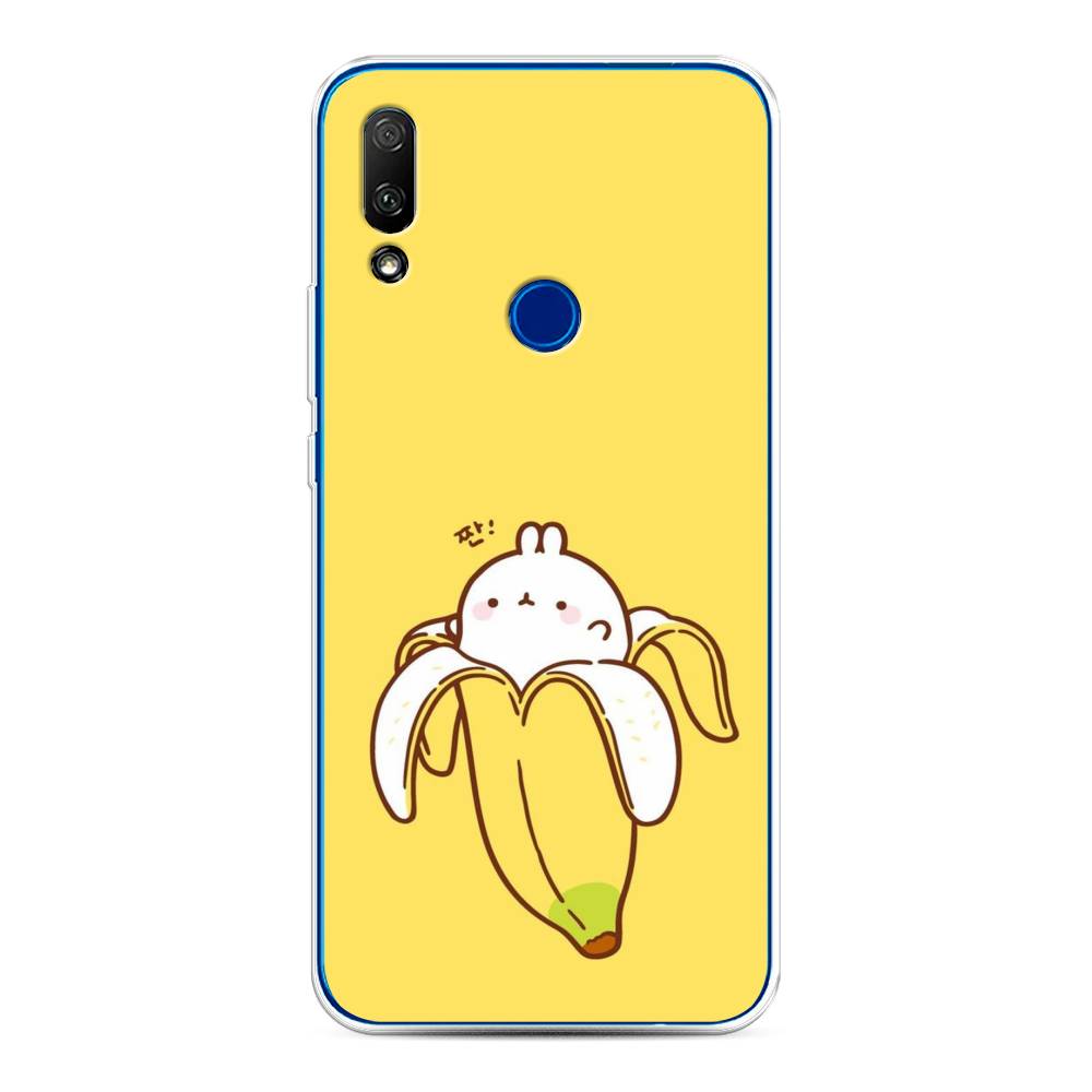 

Чехол Awog на Honor 9X "Зайчик-бананчик", Желтый;белый, 69950-2