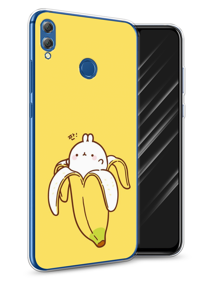 

Чехол Awog на Honor 8X "Зайчик-бананчик", Желтый;белый, 66750-2