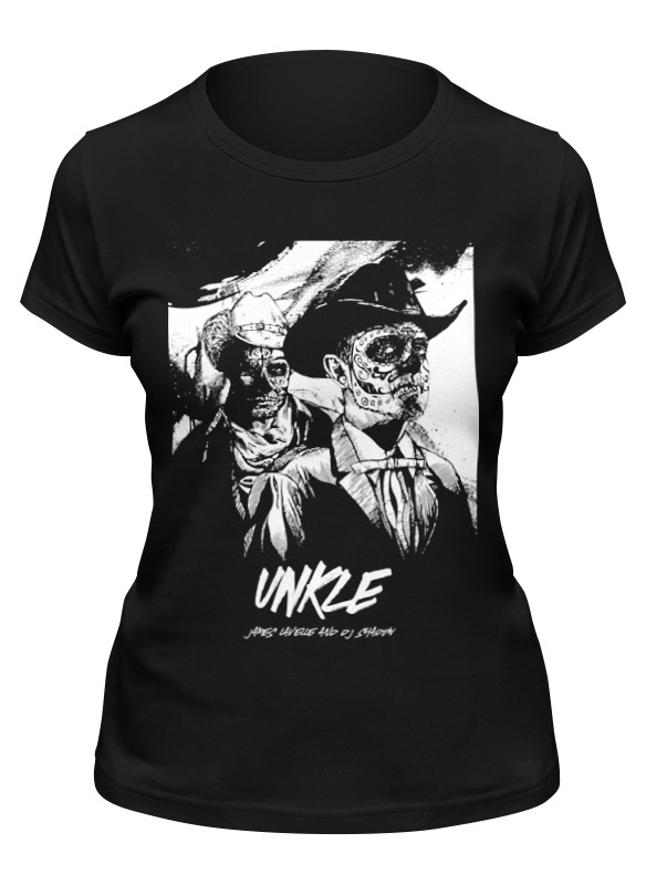 

Футболка женская Printio Unkle / james lavelle & dj shadow черная 2XL, Черный, Unkle / james lavelle & dj shadow