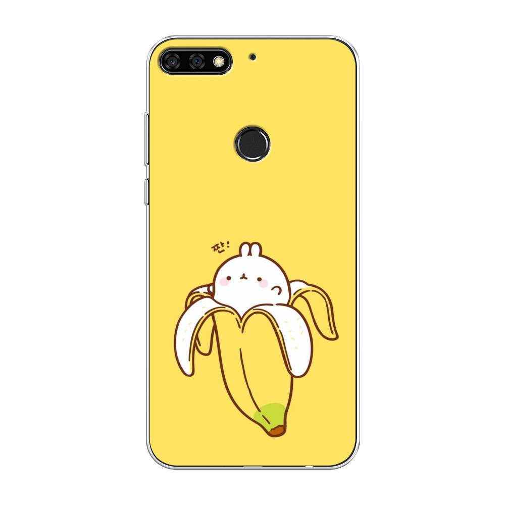 

Чехол Awog на Honor 7C Pro "Зайчик-бананчик", Желтый;белый, 65550-2