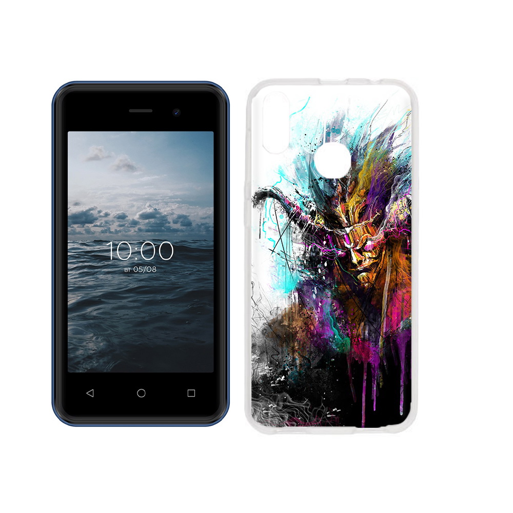 

Чехол MyPads Tocco для BQ 4030G Nice Mini яркий дьявол, Прозрачный, Tocco