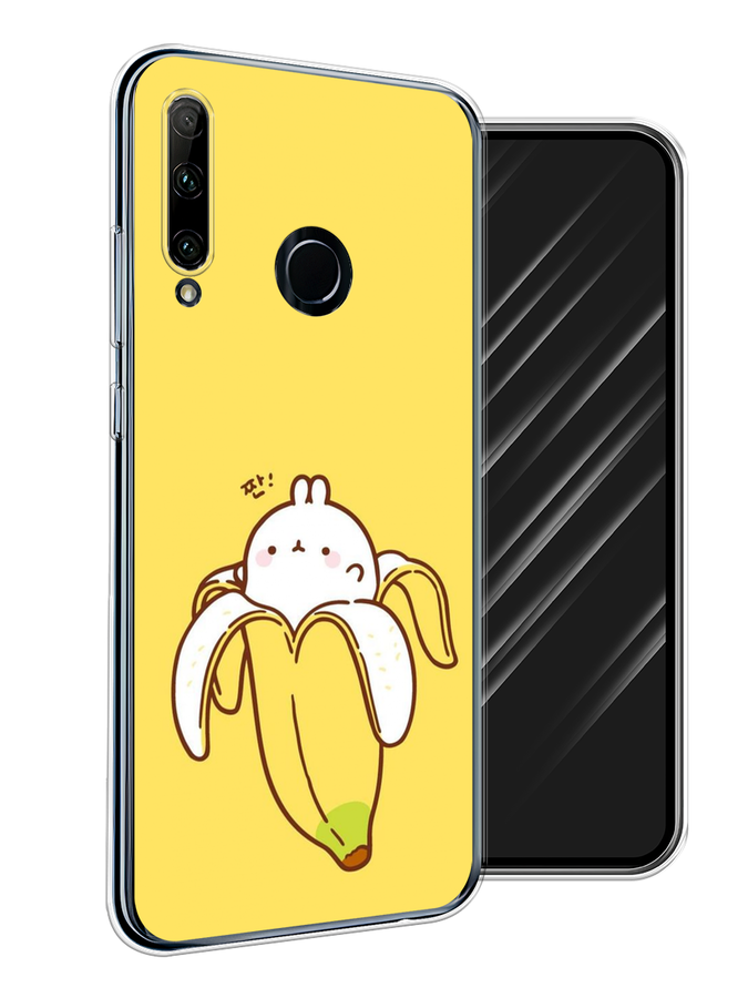 

Чехол Awog на Honor 20 Lite 2019 "Зайчик-бананчик", Желтый;белый, 68950-2