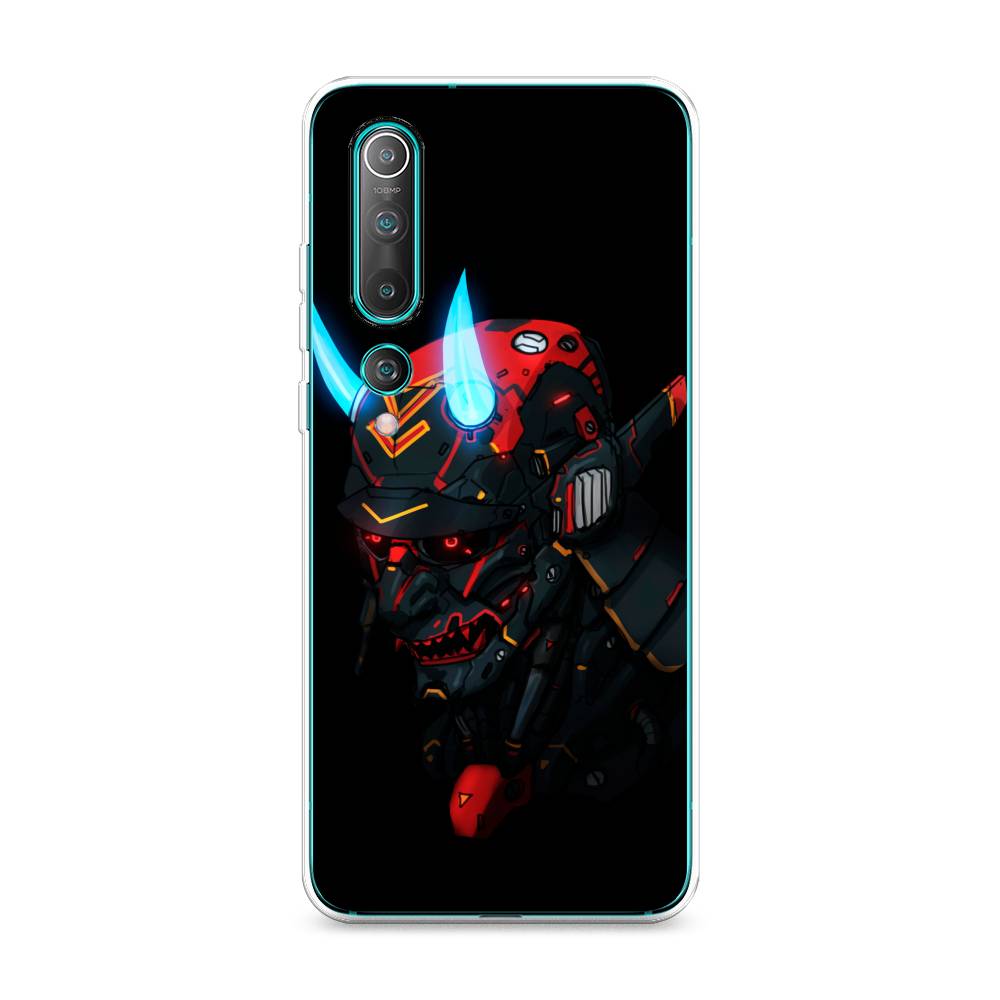 

Чехол Awog на Xiaomi Mi 10 "Неоновый самурай", Разноцветный, 37550-6