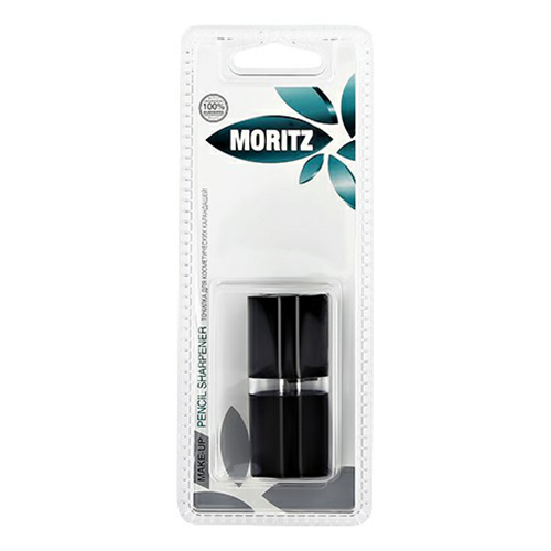 Точилка для косметических карандашей Moritz двусторонняя черная точилка для косметических карандашей iron style одинарная синяя 1 шт