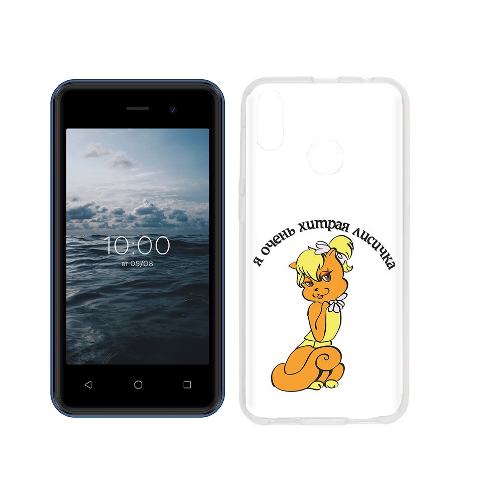 

Чехол MyPads Tocco для BQ 4030G Nice Mini хитрая лиса, Прозрачный, Tocco