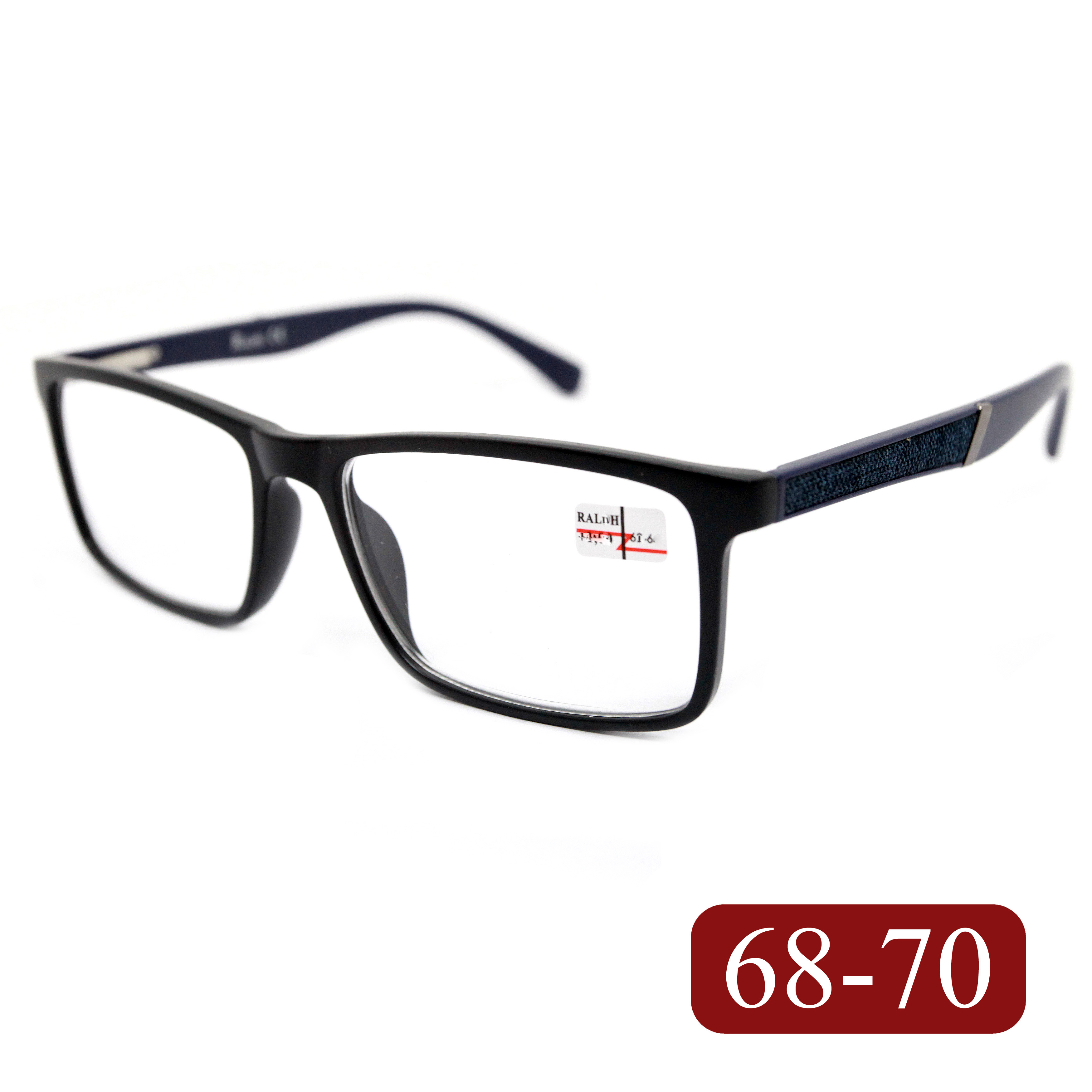 

Готовые очки RALPH 0682 +1,25, без футляра, черно-синий, РЦ 68-70, 0682