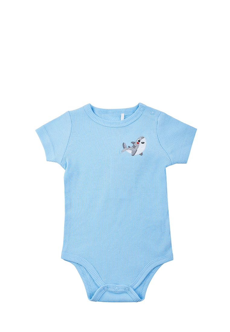 Боди с коротким рукавом в рубчик SS23B16901009 Kari baby 209715 цв.голубой р.18-24m